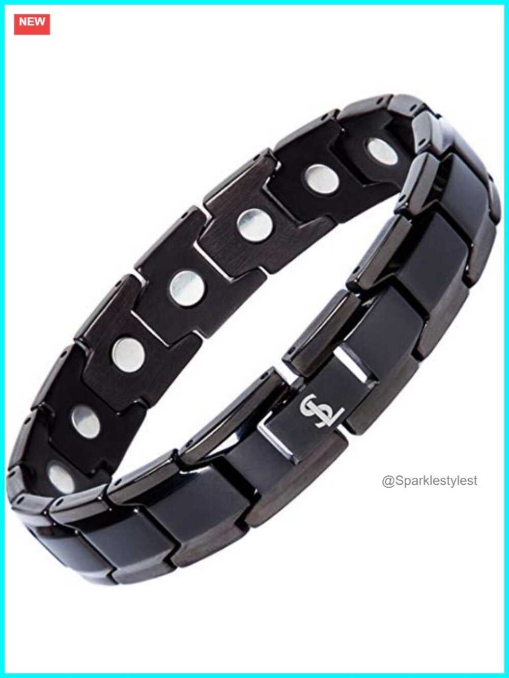 Titanium Magnetic Bracelet Unisex Adjustable with Sizing Tool Gift Boxed